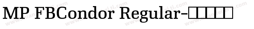 MP FBCondor Regular字体转换